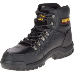 CAT Footwear: Men's P90800 Outline Steel Toe Black Slip-Resistant Boots -Overlook Boots shop p90800 4
