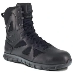Reebok Boots: Men's RB8807 Black Duty Sublite EH Composite Toe Military Boot -Overlook Boots shop rb8807 expand