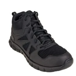 Reebok Boots: Men's Sublite Non-Metallic Black RB8405 Slip-Resistant Duty Boots -Overlook Boots shop reebok rb8405 p 01