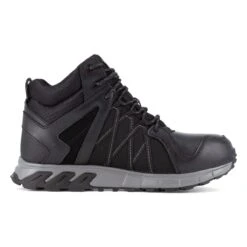 Reebok Footwear: Men's RB3401 Trailgrip Hitop Black Grey Waterproof Boots -Overlook Boots shop reebok rb3401 trailgrip work left 01
