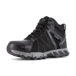 Reebok Footwear: Men's RB3401 Trailgrip Hitop Black Grey Waterproof Boots -Overlook Boots shop reebok rb3401 trailgrip work left 03