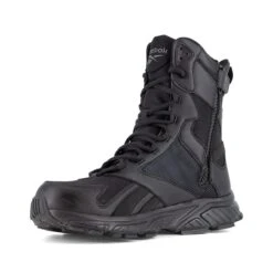 Reebok Boots: Men's RB6655 Black Soft Toe 8" Trail Running Tactical EH Work Boot -Overlook Boots shop reebok rb6655 hyperium tactical 03edit