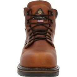 Rocky Boots: Men's RKK0362 Brown Ironclad USA Made Steel Toe Met Guard Waterproof Work Boot -Overlook Boots shop rkk0362 3 large