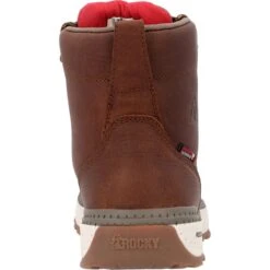 Rocky Boots: Men's RKK0434 Tobacco Soft Toe 6" Rebound Wedge Waterproof Work Boot -Overlook Boots shop rkk0434 backedit