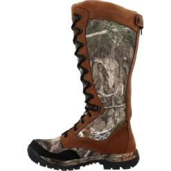 Rocky Boots: Men's RKS0616 Camo Brown Soft Toe Lynx 16" Waterproof Snake Boot -Overlook Boots shop rks0616 instep profile