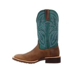 Rocky Boots: Men's RKW0406 Teal Soft Toe 12" Tall Oaks Western Pull On Boot 11 Rocky Boots: Men's RKW0406 Teal Soft Toe 12" Tall Oaks Western Pull On Boot -Overlook Boots shop rkw0406 4edit