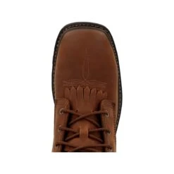 Rocky Boots: Men's RKW0407 Dark Brown Composite Square Toe Rams Horn Western Boot -Overlook Boots shop rkw0407 2edit