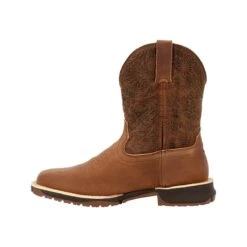 Rocky Boots: Women's RKW0413 Cinnamon Soft Toe Rosemary Pull On Cowboy Work Boot -Overlook Boots shop rkw0413 4edit