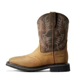 Ariat Boots: Men's Brown 10010148 Heat-Resistant EH Square Toe Boots -Overlook Boots shop s12 mns work couto 10010148 side