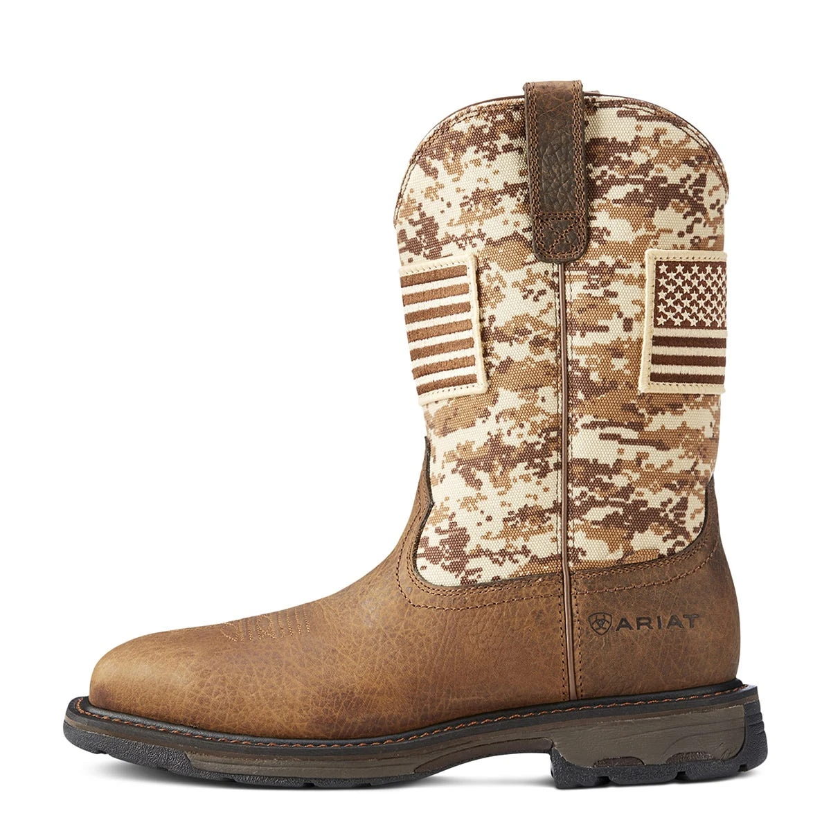 Ariat Boots: Men's Workhog 10023100 Pull On Patriot Work Boots 4 Ariat Boots: Men's Workhog 10023100 Pull On Patriot Work Boots - Image 2