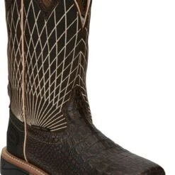 Justin Boots: Men's SE4833 Brown Composite Square Toe Derrickman Cowboy Work Boot