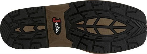 Justin Boots: Men's SE4833 Brown Composite Square Toe Derrickman Cowboy Work Boot 9 Justin Boots: Men's SE4833 Brown Composite Square Toe Derrickman Cowboy Work Boot - Image 7