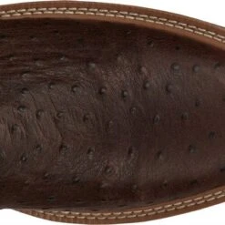 Justin Boots: Men's SE4835 Brown Ostrich Print Composite Square Toe Derrickman Cowboy Work Boots -Overlook Boots shop se4835 617x563 top