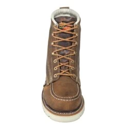 Thorogood Boots: Men's 804-4375 Brown 6-Inch USA-Made Moc EH Steel Toe Work Boots -Overlook Boots shop thorogood 804 4375 f 01
