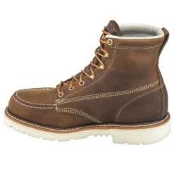 Thorogood Boots: Men's 804-4375 Brown 6-Inch USA-Made Moc EH Steel Toe Work Boots -Overlook Boots shop thorogood 804 4375 i 01