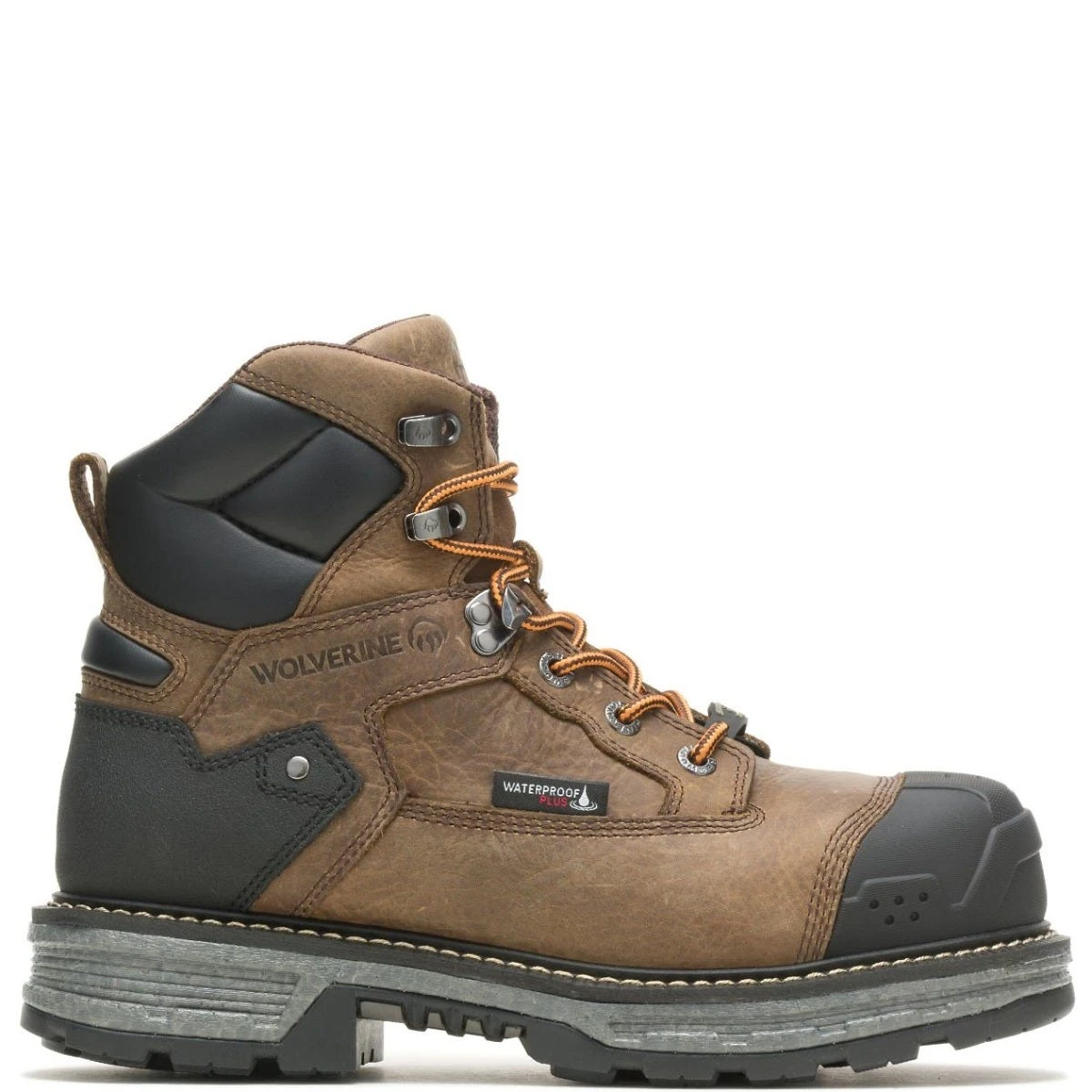Wolverine Boots: Men's W211135 Brown Carbonmax Toe Hellcat Ultraspring Heavy Duty 6" Work Boot 4 Wolverine Boots: Men's W211135 Brown Carbonmax Toe Hellcat Ultraspring Heavy Duty 6" Work Boot - Image 2