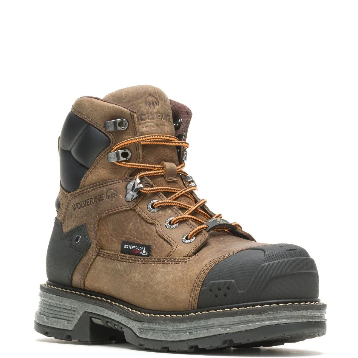 Wolverine Boots: Men's W211135 Brown Carbonmax Toe Hellcat Ultraspring Heavy Duty 6" Work Boot 3 Wolverine Boots: Men's W211135 Brown Carbonmax Toe Hellcat Ultraspring Heavy Duty 6" Work Boot