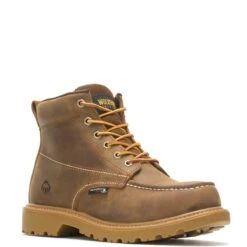 Wolverine Boots: Men's W221049 Tan Steel Toe Floorhand Moc Toe Waterproof Work Boot