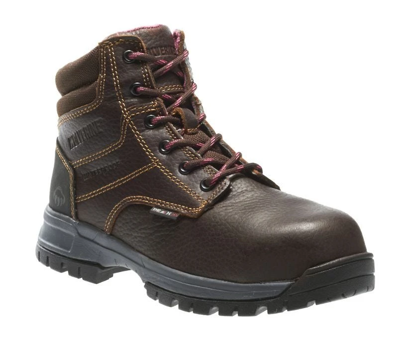 Wolverine Boots: Women's W10180 Piper Brown Composite Toe Waterproof Work Boot 5 Wolverine Boots: Women's W10180 Piper Brown Composite Toe Waterproof Work Boot - Image 3