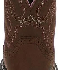 Justin Boots: Women's GY9980 Aged Bark With Diamond Cut Steel Toe Boots -Overlook Boots shop wkl9980 617x563 heel