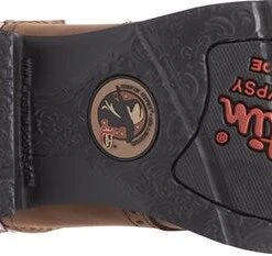 Justin Boots: Women's GY9980 Aged Bark With Diamond Cut Steel Toe Boots -Overlook Boots shop wkl9980 617x563 outsole