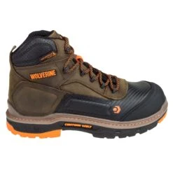 Wolverine Boots: Overpass CarbonMAX EH Men's W10717 Brown Mid Work Boots -Overlook Boots shop wolverine w10717 o 01